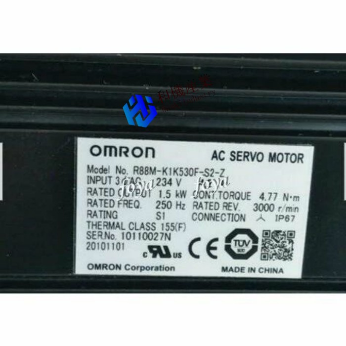 【新品★貨物輸送無料】OMRON オムロン R88M-K1K530F-S2-Z 用サーボ原動機【６ヶ月引き受ける】