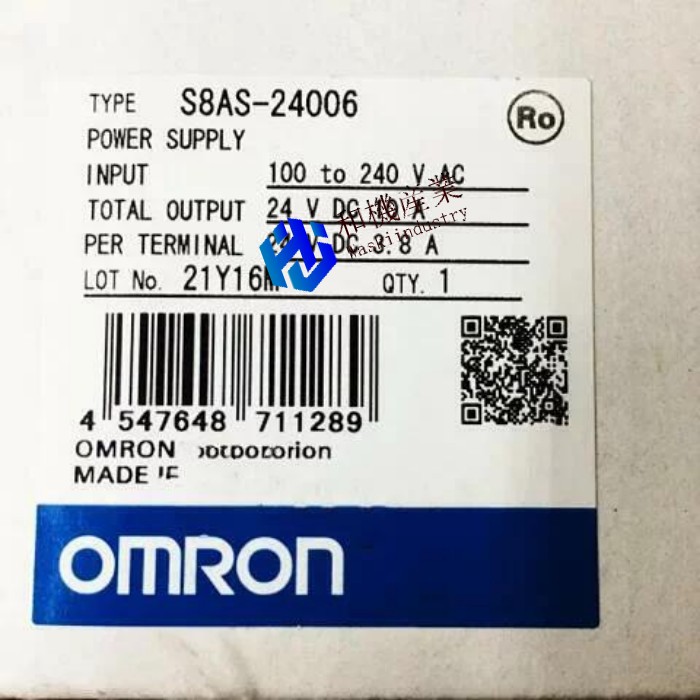 【新品★送料無料】OMRON オムロン S8AS-24006 24VCD 10A 用スイッチング電源【6ヶ月保証】|和機産業