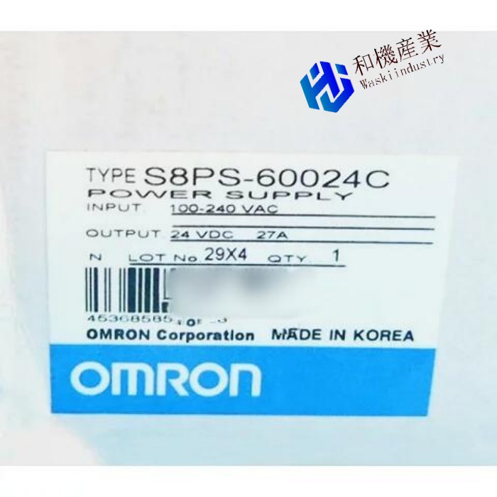 【新品★貨物輸送無料】OMRON オムロン S8なおなお書き-60024C 24VDC 27A 用 取り替えっこワット数【６ヶ月引き受ける】