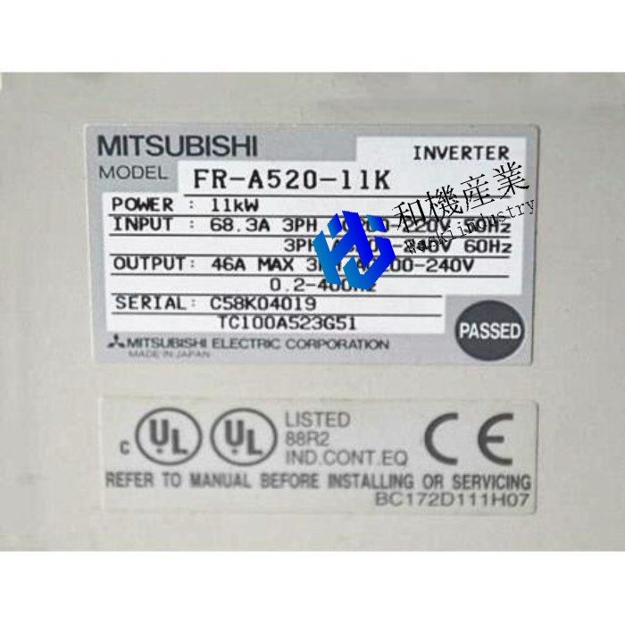 【新品★貨物輸送無料】MITSUBISHI 三菱電機 FR-A520-11K◆ 6ヶ月引き受ける
