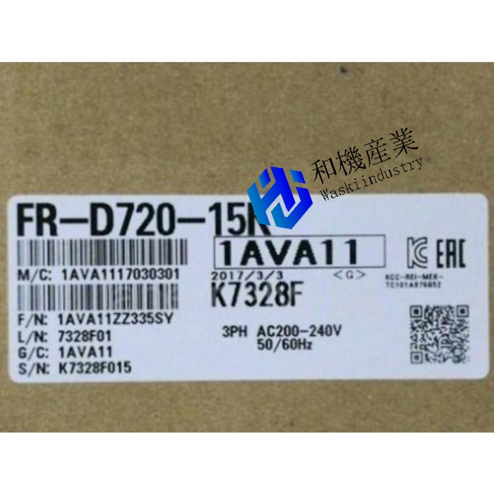 【新品★送料無料】MITSUBISHI 三菱電機 FR-D720-15K インバーター◆ 6ヶ月保証｜和機産業