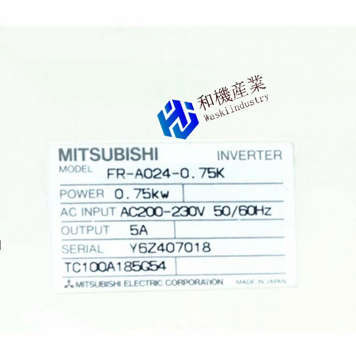【新品★貨物輸送無料】MITSUBISHI三菱電機 FR-A024-0.75K【６ヶ月引き受ける】