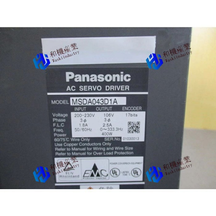 【新品★送料無料】PANASONIC/パナソニック サーボモータ MSDA043D1A【６ヶ月保証】