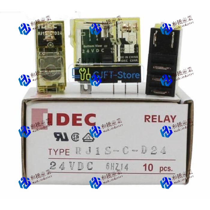 【新品★送料無料】10個入りRJ1S-C-D24 RJシリーズスリムパワーリレー 24VDC ソケットセット【６ヶ月保証】｜和機産業