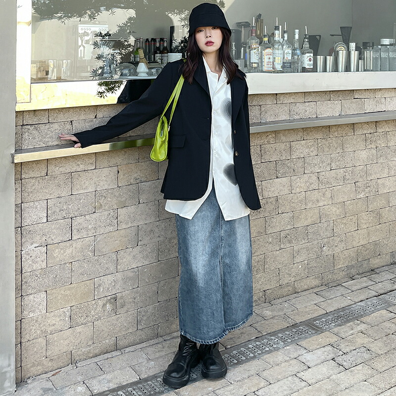 スリットミドルヒップハグ ロングスカート