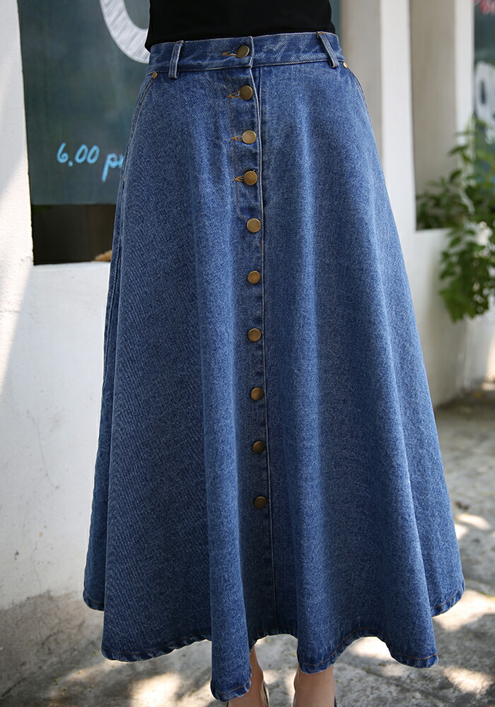 plus size denim skirts maxi