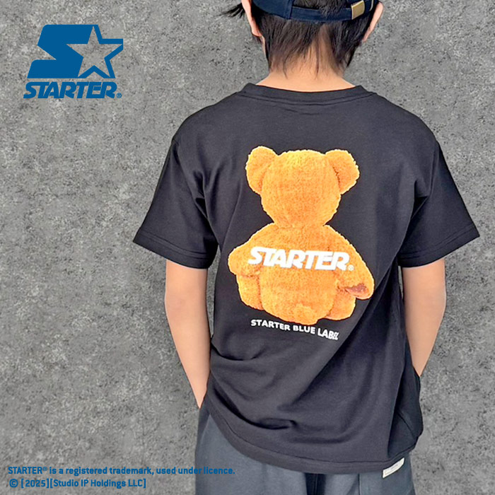 【送料無料】STARTER プリントTシャツ キッズ 子供服 男の子 女の子 スターター 半袖Tシャツ ティーシャツ 熊 くま クマ ベア— 綿100% ブランド ジュニア 夏物 夏服 110cm 120cm 130cm 140cm 150cm 160cm「STA25-00」画像