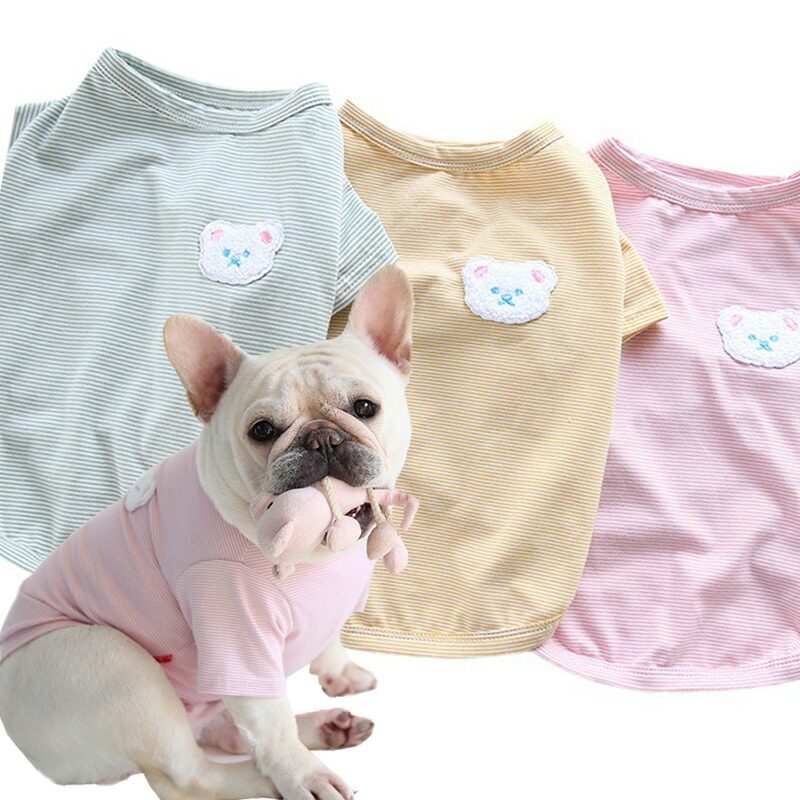 犬服 中型犬用 Tシャツ ボーダー柄 3色展開 S M L XL XXL ドッグウェア 送料無料 通年 ペット ペット用品 ペットグッズ 犬用品 ジーモアンドカンパニー フレンチブルドッグ パグ フレブル 新入荷 ZiimoCo.