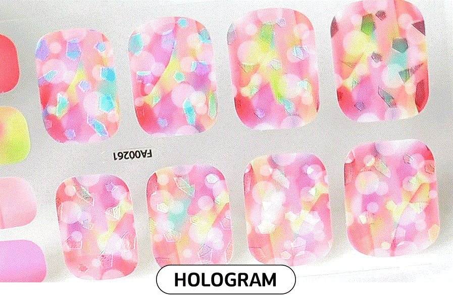 楽天市場 貼るだけ 簡単 ネイルシール フット用 セット オーロラビビッドレインボー 夏 フットネイル ジェルネイルシール ペディキュア シール ピンク グラデーション オーロラ レインボー カラフル ジェルシール 足用 ネイルシート 足ネイル ジニピン Zinipin 韓国