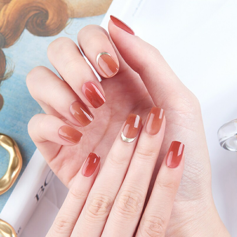 楽天市場 Summer Sale ジェルネイルシール 貼る ネイルシール ジェルネイル 硬化 ジューシーフィグ ジェル 大人 ピンク オレンジ ゴールド セルフネイル おうちネイル パーティ クリスマス ネイルシート ジェルシール ジニピン Zinipin 韓国 送料無料 Cb