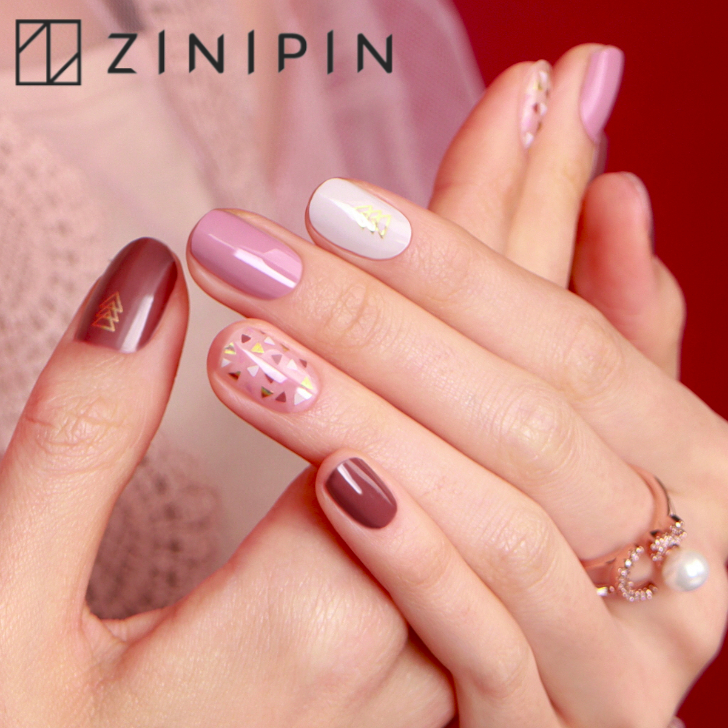 楽天市場】マニキュア シール ネイルシール 貼るだけ ボルドー 簡単