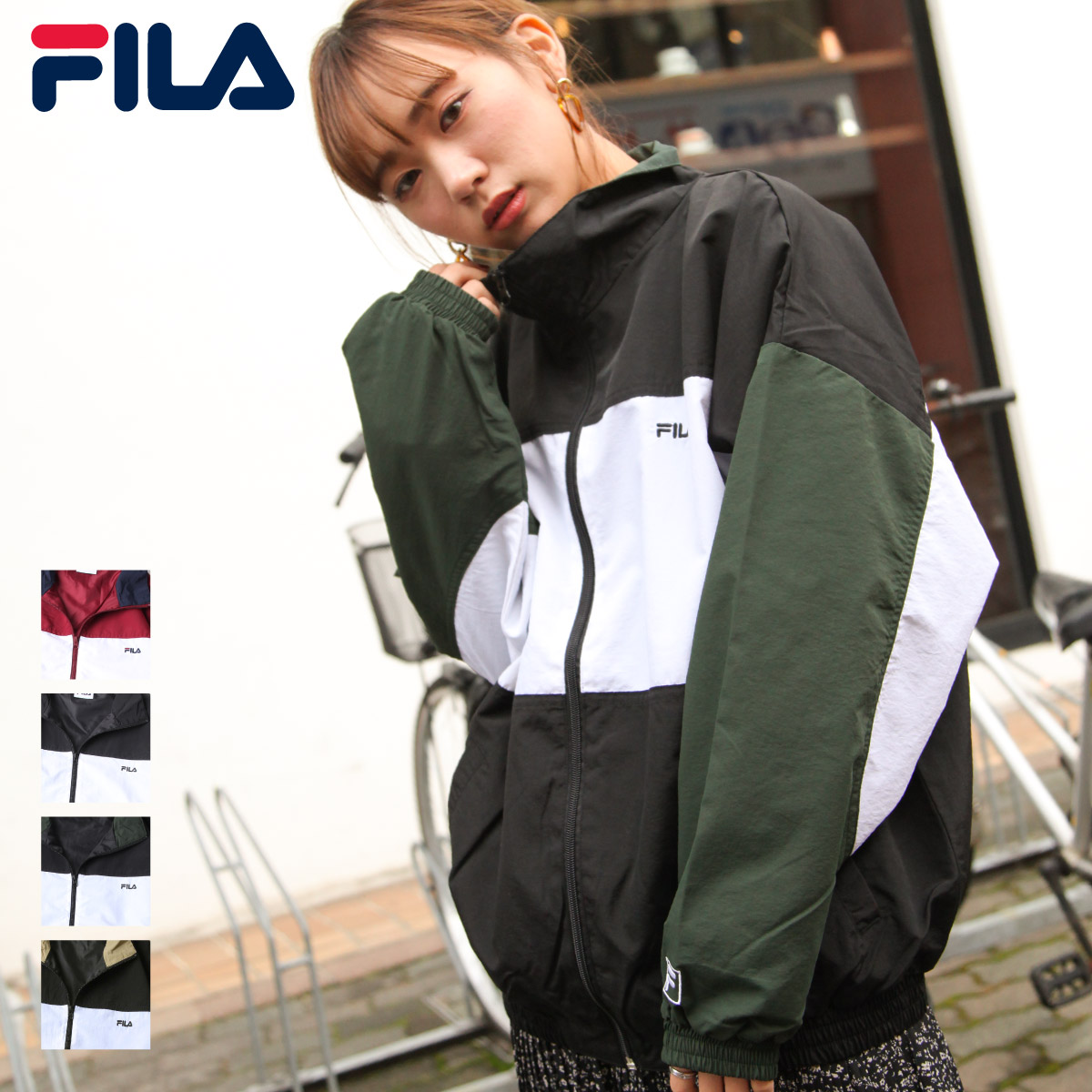 冬 Five Fila 切替 冬服 ナイロン Zip ナイロンジャケット スポーティ 秋服 ジャケット ブルゾン 秋 ジップファイブ メンズファッション 送料無料 除外地域有 アウター Fh7631 ウィンドブレーカー メンズ 秋冬