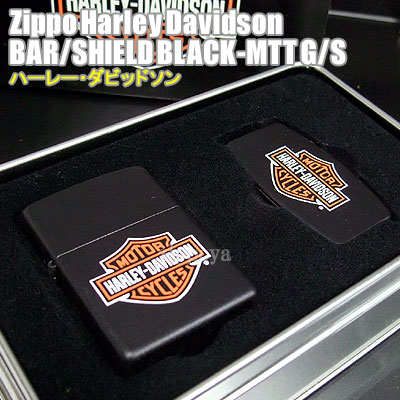 【ZIPPO】ジッポ/ジッポー Harley Davidson BAR/SHIELD BLACK-MTT G/S ハーレーダビッドソン HD138