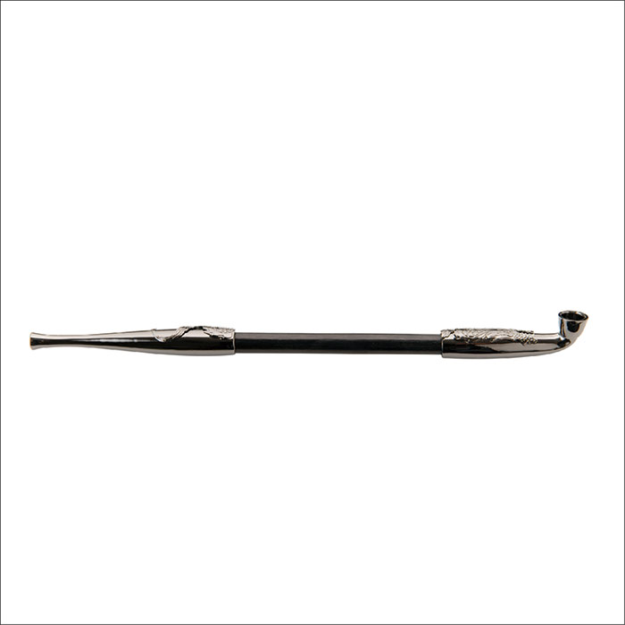 黒煙管「登り龍」七寸 全長約210mm [喫煙具 煙管 キセル きせる]