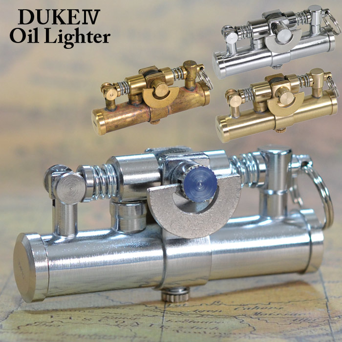 DUKE4 デューク4 クロームサテン/ブラスサテン/ワイルドブラス ◆ 喫煙具 オイルライター ペンギンライター