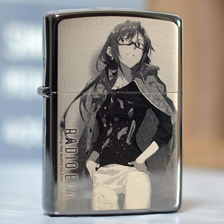 RADIO EVA 10th ANNIVERSARY EVANGELION エヴァンゲリヲン 喫煙具 ZIPPO ジッポー オイルライター 黒  ブラックチタン アニメ 大切な人へのギフト探し