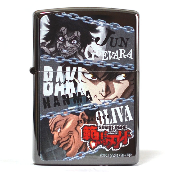 範馬刃牙 「CHAIN」 ◆ZIPPO ジッポー オイル ライター 喫煙具 黒 チャンピオン 漫画