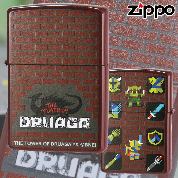 ZIPPO ドルアーガの塔 The Tower of Druaga ◆ バンダイナムコ　BANDAI NAMCO レトロゲーム ジッポー オイルライター ブラウン 茶画像