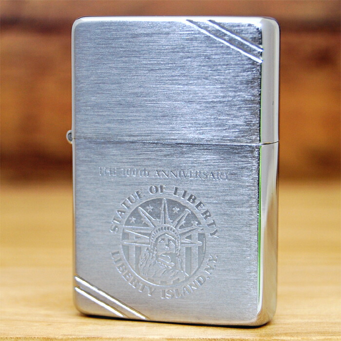 1980年代〜90年代製 #230 1937レプリカ クロムサテン 自由の女神 100th Anniversary ZIPPO ジッポー  オイルライター ヴィンテージ 誕生日プレゼント