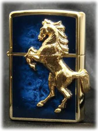 ウィニングウィニー GP アトランティックブルー ◆ZIPPO ジッポー オイル ライター 喫煙具 WinningWhinny 馬 ウマ うま HORSE