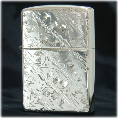 楽天市場 スターリング シルバー 15 両面手彫り彫刻 唐草模様 アラベスク Zippo ジッポー オイル ライター 喫煙具 Sterling Silver 純銀 Arabesque Zippo Specialty Nakamura