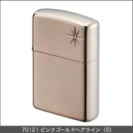 シャイニー クロスカット 70121 PKGヘアライン(S) ◆ZIPPO ジッポー オイル ライター 喫煙具 -Shiny Cross Cut- Pink Gold Hairline Small 6,640円