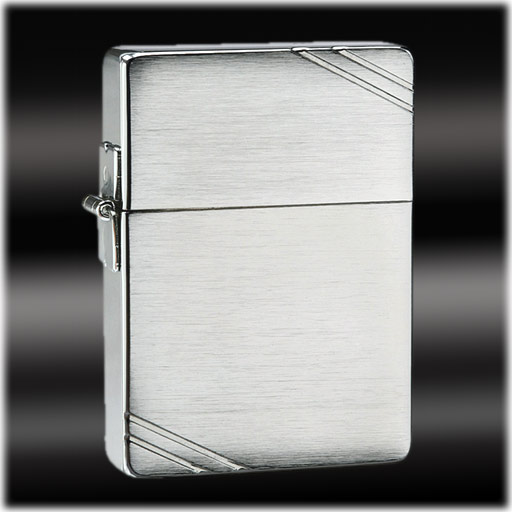 1935レプリカ カット入 クロムメッキ サテン仕上げ ◆ZIPPO ジッポー オイル ライター 喫煙具 -1935 Replica- 無地 Chrome Plate