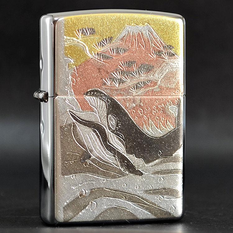 電鋳板「鯨」 ◆喫煙具 ZIPPO オイル ライター ジッポー デンチュウバン クジラ Whale