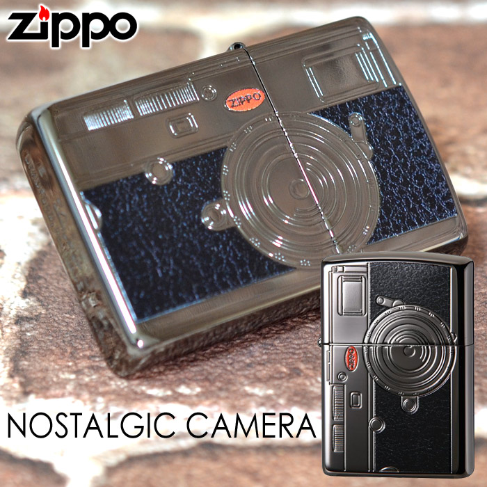 ノスタルジックカメラZippo ブラック ◆ NOSTALGIC CAMERA ZIPPO ジッポー オイルライター 喫煙具 黒 BLACK レトロ