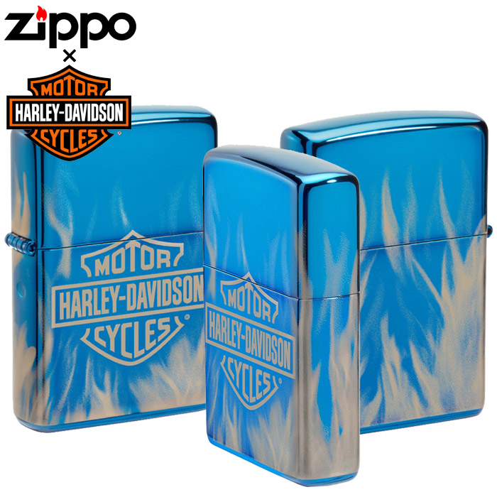 HARLEY-DAVIDSON HD-49469(ライトブルー)◆ ハーレーダビッドソン 喫煙具 ZIPPOライター ジッポー 青 水色|ZIPPO Specialty NAKAMURA