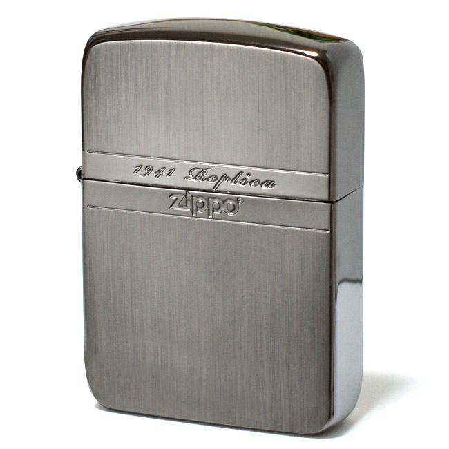 1941レプリカ ミラーライン BN ◆ZIPPO ジッポー オイル ライター 喫煙具 -1941 Replica- ブラック 黒