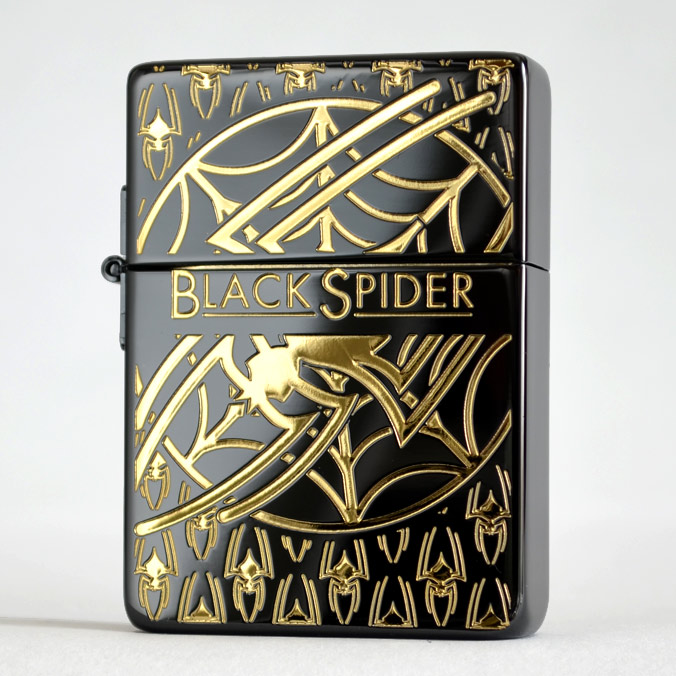BLACK SPIDER ブラックスパイダー 1935レプリカ ◆喫煙具 ZIPPO ジッポーライター オイルライター たばこ柄 黒 ブラック 蜘蛛 クモ｜ZIPPO Specialty NAKAMURA