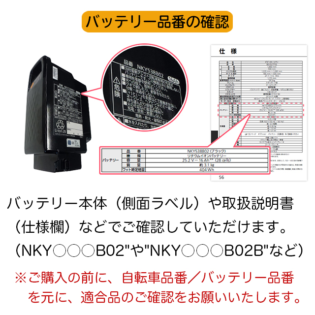 パナソニック (Panasonic) 電動自転車用 スペアバッテリー （NKY384B02