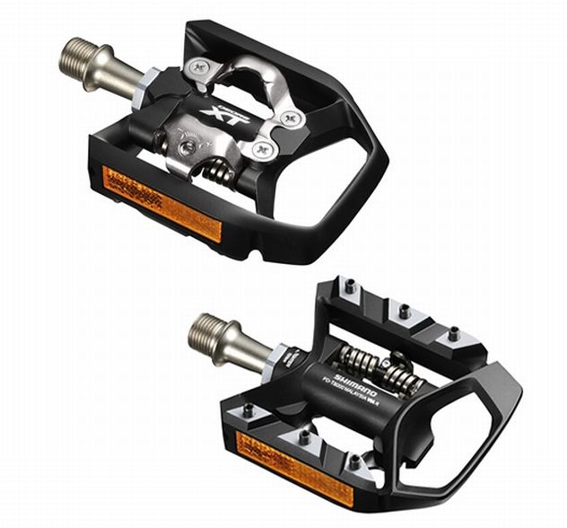 ●[SHIMANO[シマノ] PD-T8000 片面SPD 片面滑っこい ビンディングペダル EPDT8000 リフレクター、クリート(SM-SH56)嘱する【北海道・沖縄・離島領域 送りとどける不可】
