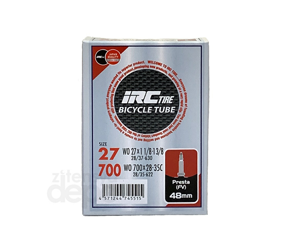 ○【2本セット】IRC(井上ゴム工業) ブチルチューブ 700×28-35C【TQBC】 ジテンシャデポ IRC チューブ 700x25-32C 仏式 48mm