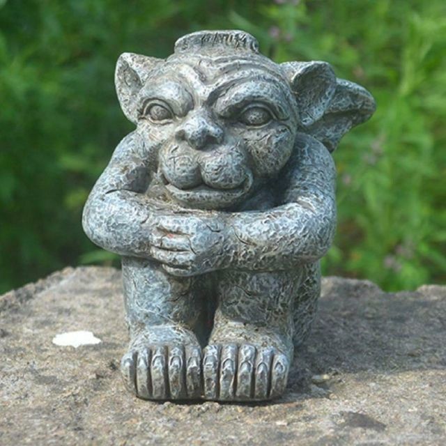 イギリス製　ガーゴイル　魔除け　ガーデングッズ681 イギリス製 ガーゴイル 魔除け ガーデングッズ681