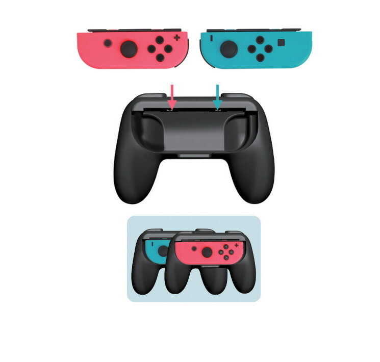 ニンテンドースイッチとジョイコンコントローラー2組 楽天市場】☆[送料無料][左右2色1組]コントローラー感覚で装着