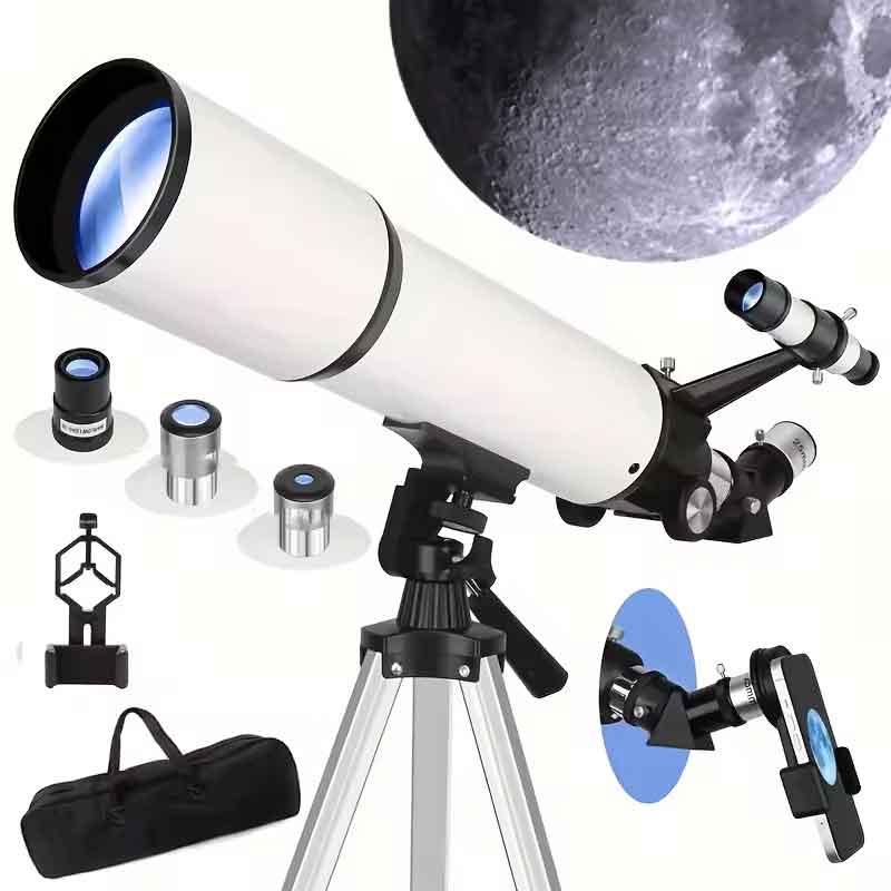 BORWOLF 80600 プロフェッショナル 天体望遠鏡 180倍 単眼鏡 80MM 大口径 星空観察 バードウォッチング 月 星雲 望遠鏡 天体観測 赤道儀 接眼レンズ 対物レンズ ファインダー アイピース 架台 光学機器 星空観察 惑星観察 月面観測 天文学 反射望遠鏡 屈折望遠鏡 10,112円