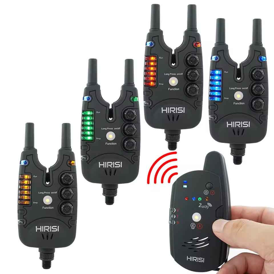 zmart Hirisi S8-4 鯉つり銭アラームセット バイトアラーム バイトインジケーター つり銭付属物 ロッドポッド フィッシングアラーム つり銭用検出器 律動的な調子手 竿立て フィッシングベル 釣り竿保持者 LED表示計器 伝達ルートゼムクリップ 鯉つり銭用 日本語明らかにする書付き添い人