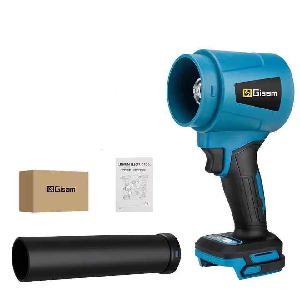 Gisam 3000W 30000RPM 毛はらい受け答え 電動 ブロワー コードレス ターボ気違い エアブロワー マキタ相応う 18V 乾電池用 コードレスブロワー 電動ブロワー ブラシレスモーター 高速道路送風 エア湖ダスター 落ち葉洗い濯ぎ 庭園物の具 洗い濯ぎ備品 乾電池式 ご機嫌力強さ ター