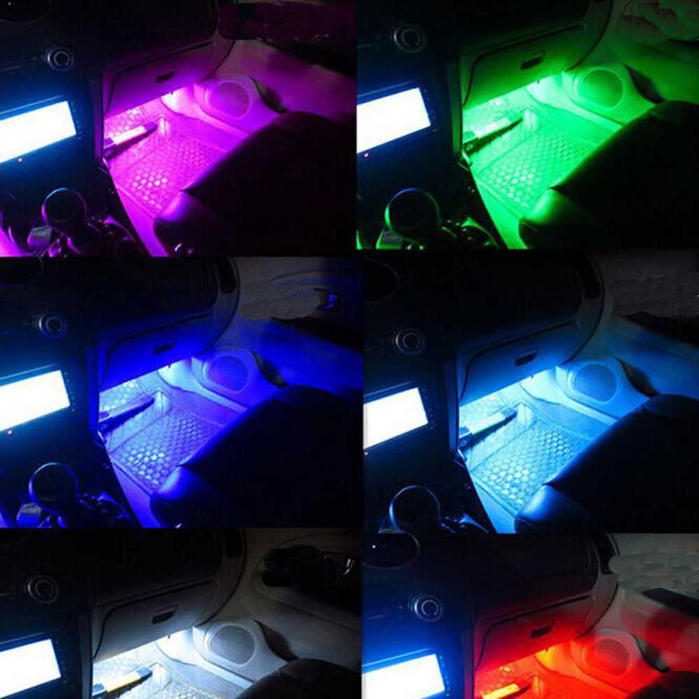 楽天市場 車rgb フロアライト Led9発x4本 Smd5050 10w インテリア 雰囲気 自動rgb パスウェイ リモートコントロール 12v Zmart 楽天市場店