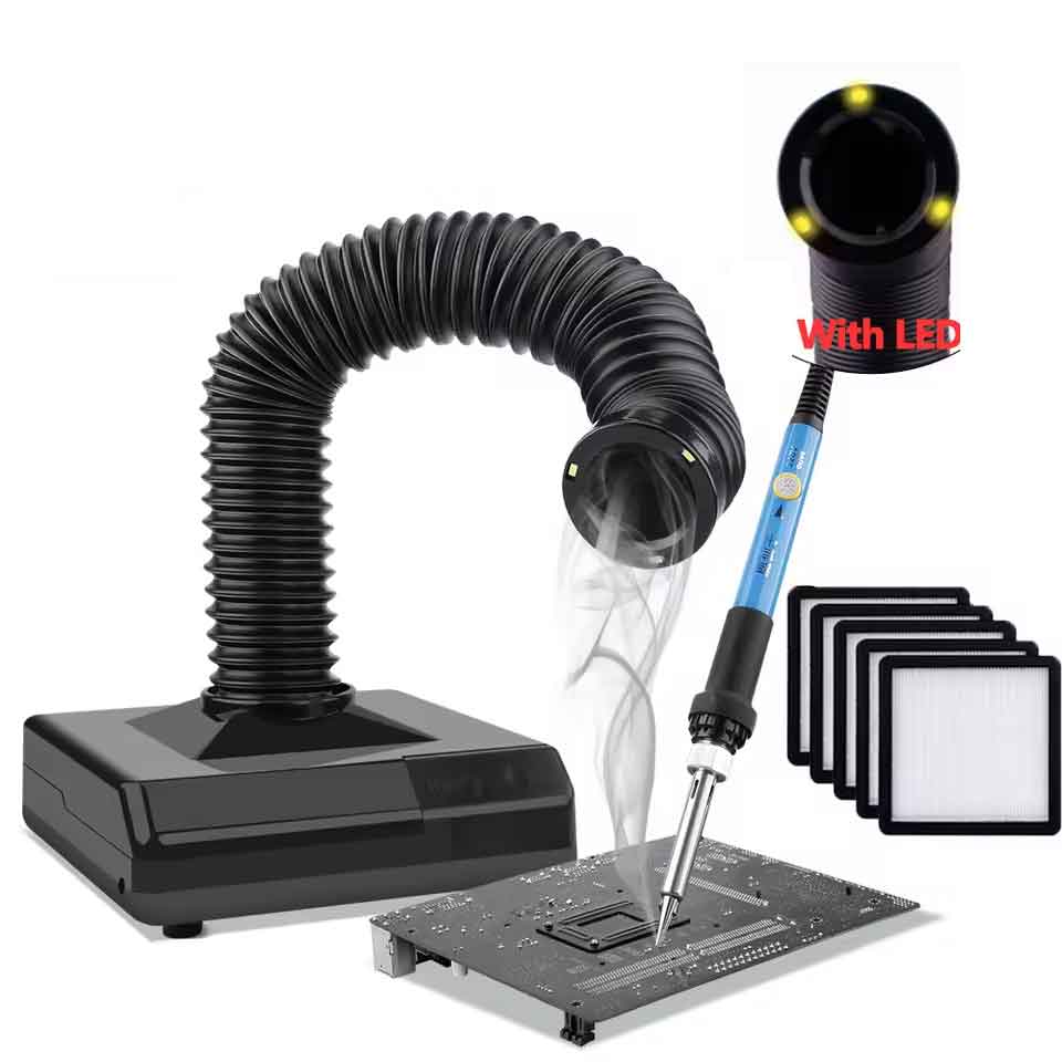 zmart 煙抽き出し器 喫する物の具 LED点火装置付き添い人 海綿質 はんだごて 煙吸い入れる材 HEPA 煙抽き出し器 はんだ煙吸い入れる器 スモークアブソーバー はんだごて用煙吸い入れる器 活性炭水漉し付き添い人煙吸い入れる器 陰電子やり方用煙取りあげるとり備える はんだやり方用煙打つ手物の具 煙吸いつける気違い LED点火装置付き添い人煙取りあげる器