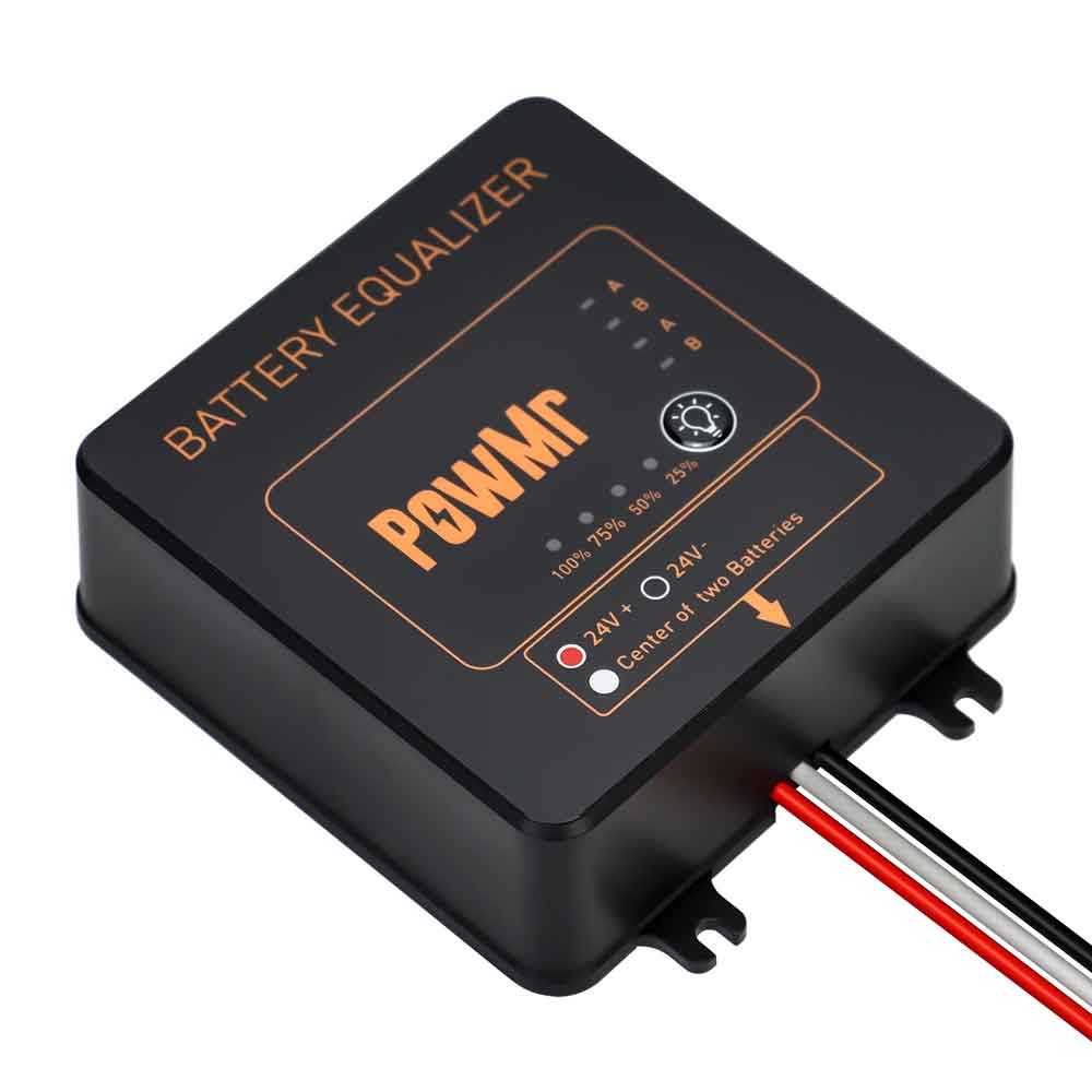 zmart PowMr バッテリー イコライザー バッテリー バランサー 24V 36V 48V システム用 ゲルフラッド AGM 鉛蓄電池用 ソーラー 充電 コントローラー バッテリーイコライザー 24Vバッテリー均等化装置 バッテリーバランサー 2直列バッテリー均等化 日本語説明書付き