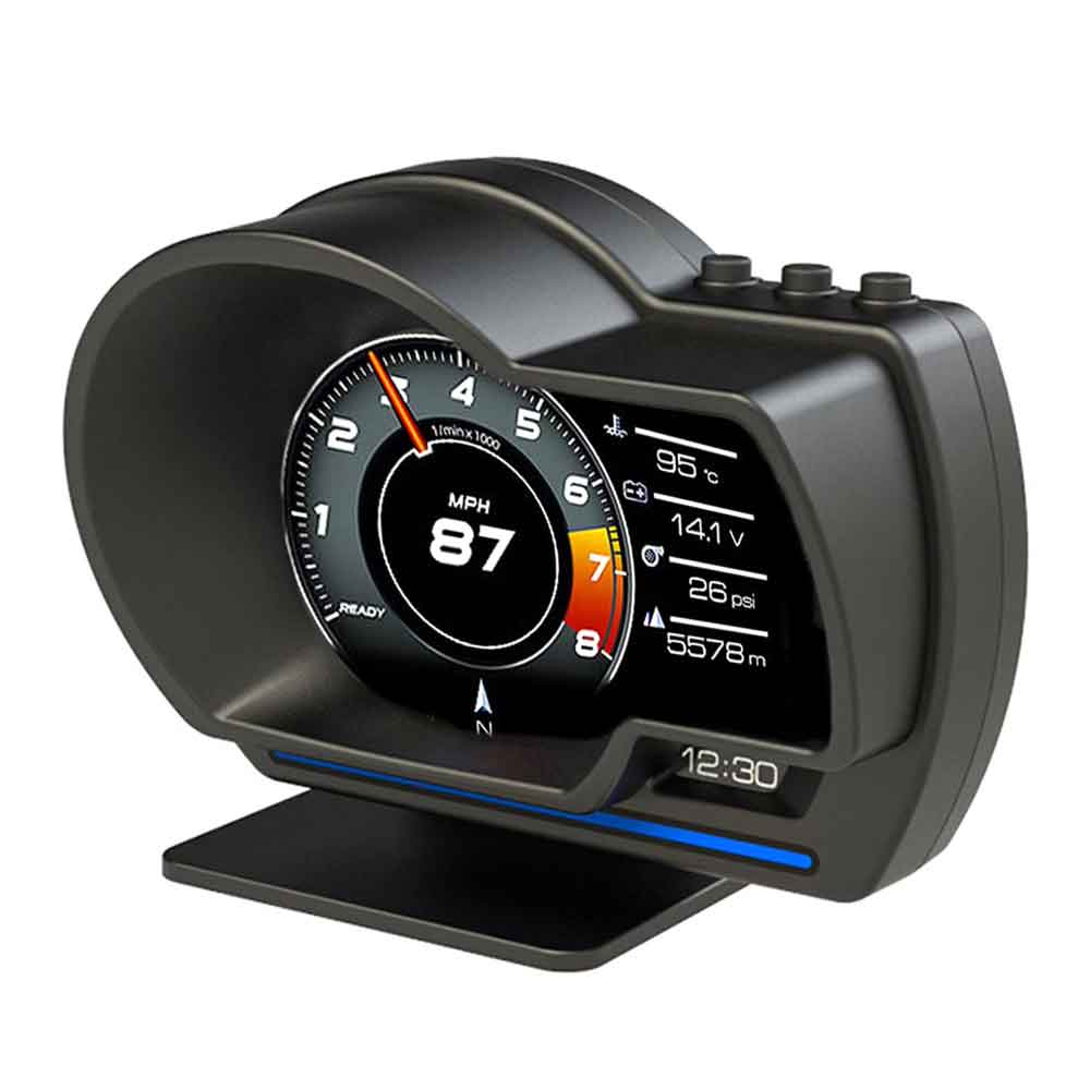 車載 ヘッドアップ ディスプレイ OBD2 + GPS スマートゲージ 高解像度 スピードメーター 車両診断ツール OBD故障コード消去 車用HUD ヘッドアップディスプレイ 車載メーター デジタルスピードメーター 日本語説明書付き