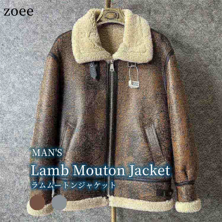 楽天市場】Wフェイス ラムムートンジャケット ラクーンファー襟 フード