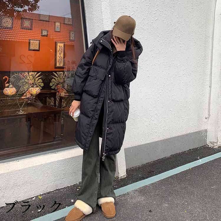 楽天市場】フード付き ダウンコート ロング丈 レディース 秋冬