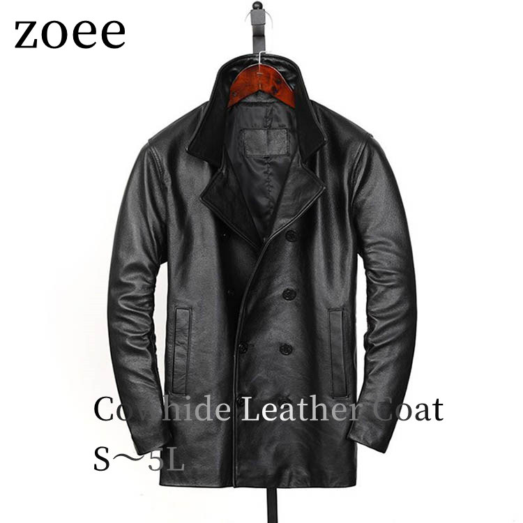 カウレザー ジャケット コート メンズ 牛革 アウター ブラック S/M/L/2L/3L/4L/5L k4b24|zoee ダウンコート 毛皮 ムートン