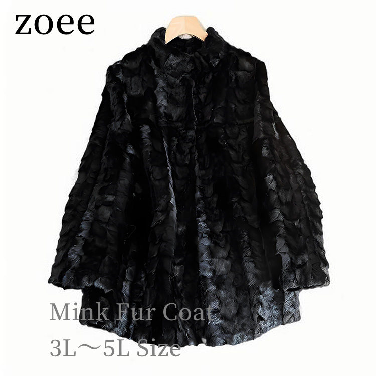 楽天市場】ミンクファーポンチョ ジャケット ケープコート フォックス