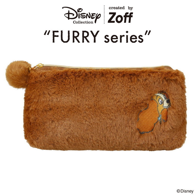 ディズニー　disney メガネケース　ポーチ　zoff ゾフ　furry