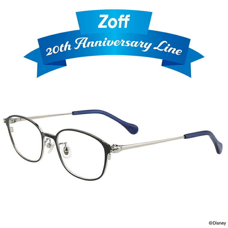 ウェリントン型 めがね Disney th 度付きメガネ Collection Line Zoff Dtk ゾフ Anniversary Disneyzone おしゃれ ディズニーコレクション Zoff レディース ダテメガネ 眼鏡 度入りめがね